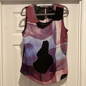 DKNY Abstract Print Top - Size L